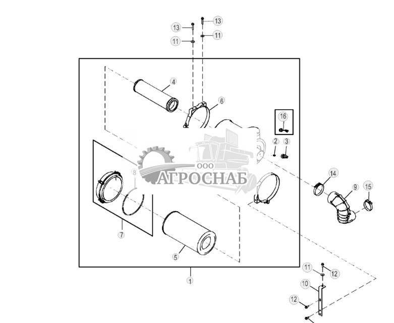 Воздухоочиститель (двигатель 6068HDW75) - ST8454 283.jpg